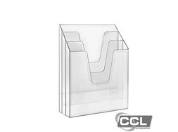 Organizador de escrit�rio vertical cristal Acrimet 864-1