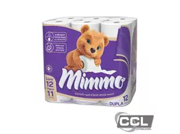 Papel higi�nico 30m folha dupla Mimmo leve 12 e pague 11 rolos