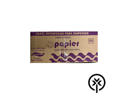 Papel Higi�nico folha dupla intercalado 100% celulose com 8 mil Papier 2302
