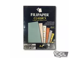 Papel verg� A4 120gr �gua marinha com 50 folhas Filipaper