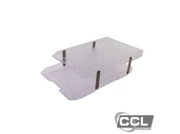 Papeleira acr�lica dupla articulada cristal Order