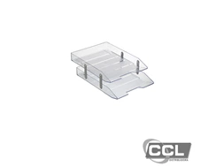 Papeleira acr�lica dupla articul�vel cristal Acrimet 243