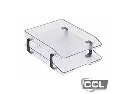 Papeleira acr�lica dupla fixa cristal Acrimet - 943.0