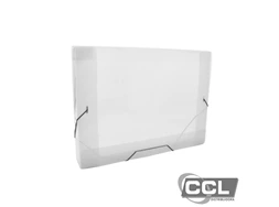 Pasta aba el�stica pp of�cio 30mm cristal DAC - 503PP
