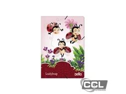 Pasta aba el�stico of�cio Kids Joaninha Dello - cod: 0231