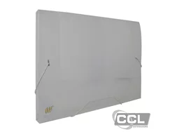 Pasta aba el�stico polipropileno of�cio 3cm cristal Yes CX30S