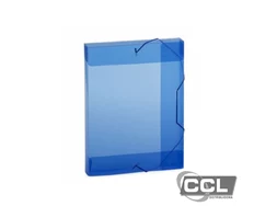 Pasta aba el�stico polipropileno of�cio 4cm azul Plascony A-40B