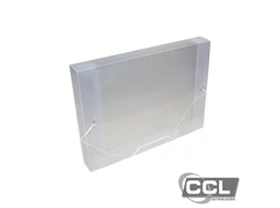 Pasta aba el�stico polipropileno of�cio 4cm cristal Polibr�s