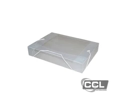 Pasta aba el�stico polipropileno of�cio 5,5cm cristal Polibr�s