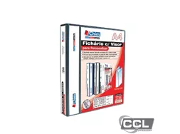 Pasta fich�rio 4 argolas A4 personaliz�vel 4 cm preta Chies 1399