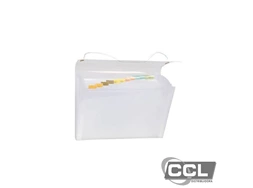 Pasta sanfonada cheque de polipropileno com 12 divis�rias cristal Polibr�s - 906