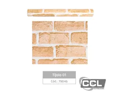 Pl�stico Adesivo 10 metros Leotack Tijolo 01 ref.79046
