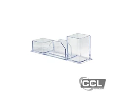 Porta utens�lios 3x1 acr�lico cristal Novacril