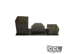 Porta utens�lios 3x1 acr�lico fum� Novacril