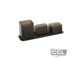 Porta utens�lios 3x1 de acr�lico fum� Dello 3031-I