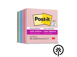 Post-it cubo viajar 76mm x 76mm cores com 540 folhas 3M
