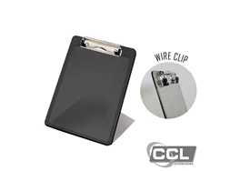 Prancheta de acr�lico A5  preta com prendedor met�lico Wire Clip ref.137.0 Acrimet