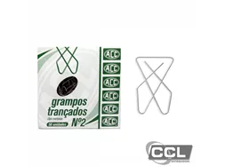 Prendedor grampo tran�ado n�2 niquelado ACC com 50 unidades
