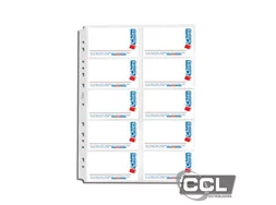Refil porta cart�o 21cm x 30cm com 10 unidades Chies 1694