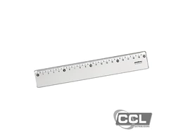 R�gua acr�lico 20cm cristal Waleu
