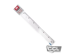 R�gua acr�lico 30cm cristal New Linea Waleu 310