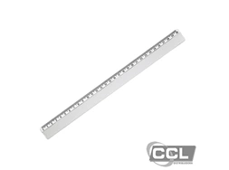 R�gua pl�stica transparente 30cm estreita Waleu