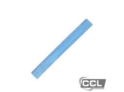 R�gua poliestireno 30cm azul pastel Dello 3113BP