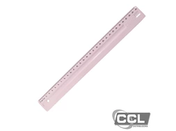 R�gua poliestireno 30cm rosa pastel Dello 3113WP