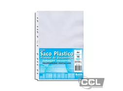 Saco polipropileno A4 13 furos com tarja com 10 pl�sticos Chies 1592