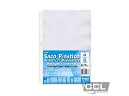 Saco polipropileno A4 13 furos com tarja com 50 pl�sticos Chies 1360